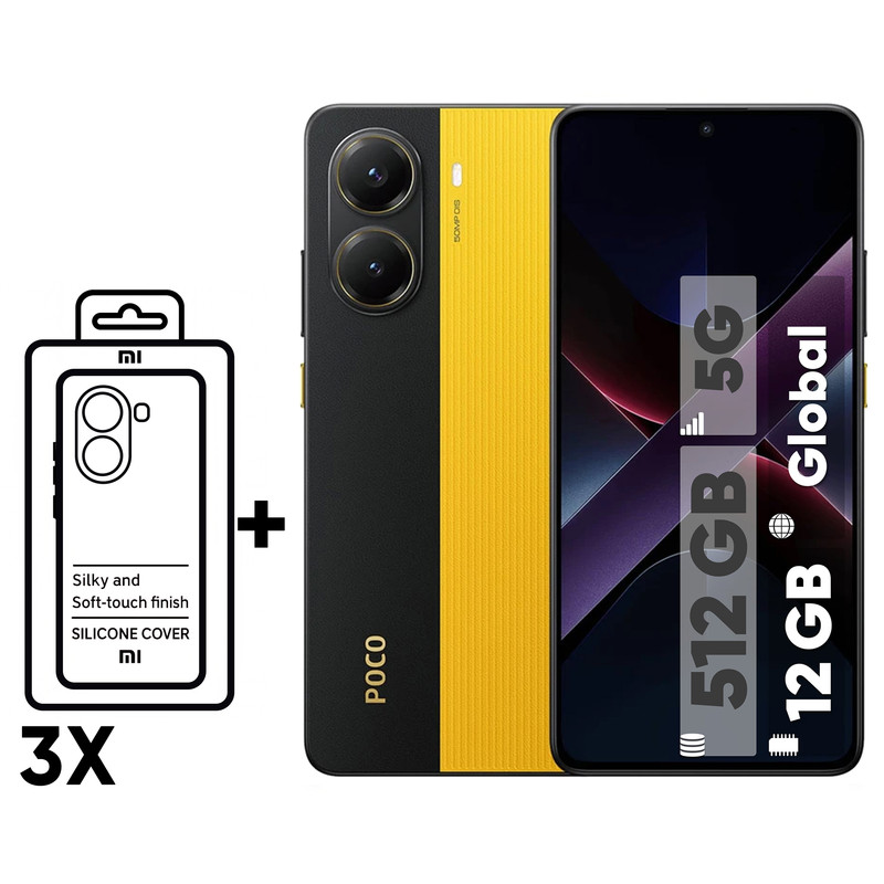 گوشی موبایل شیائومی مدل Poco X7 Pro دو سیم کارت ظرفیت 512 گیگابایت و رم 12 گیگابایت - گلوبال - به همراه سه عدد قاب